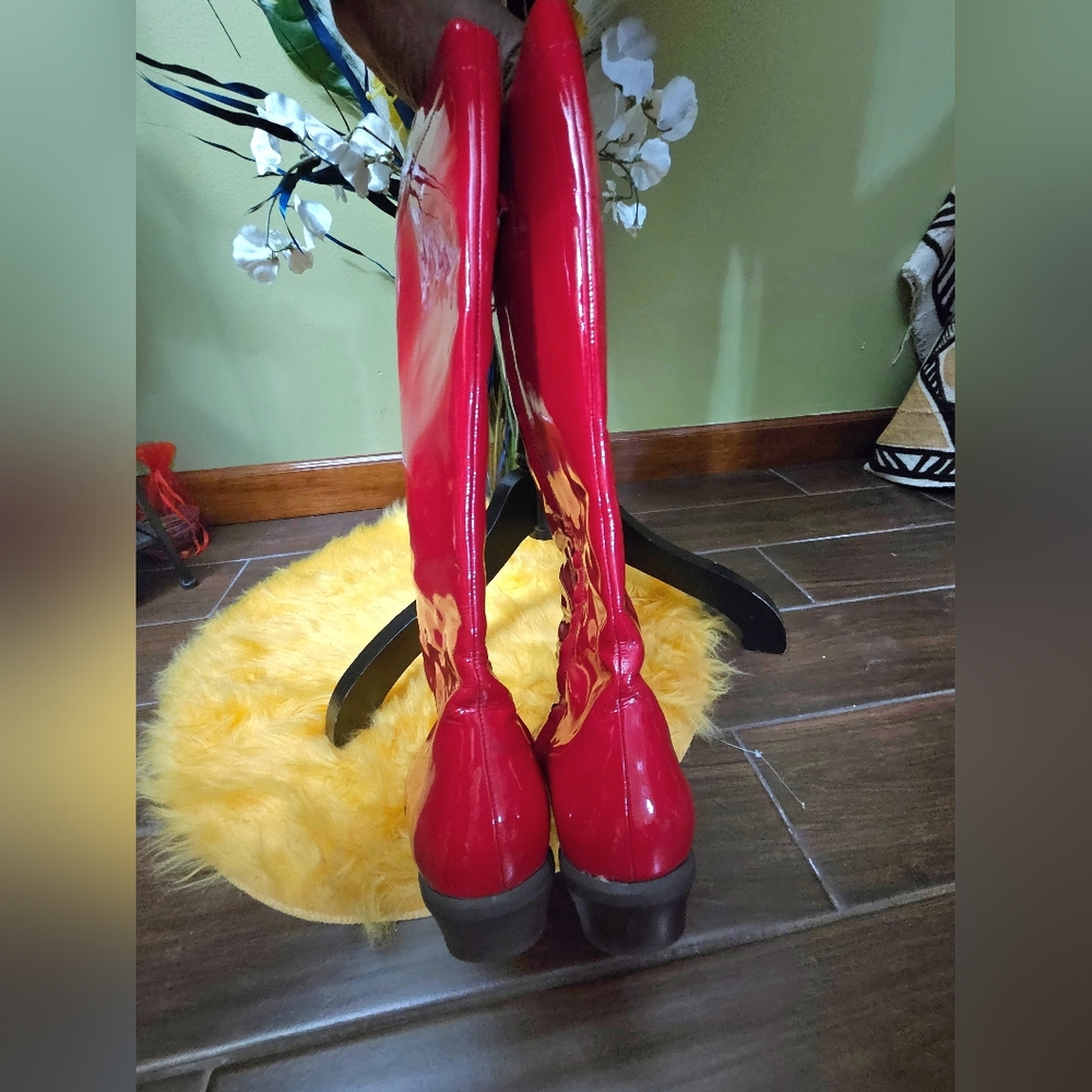 Cole Haan Red Women's Knee-High Boots - Picture 2 of 2